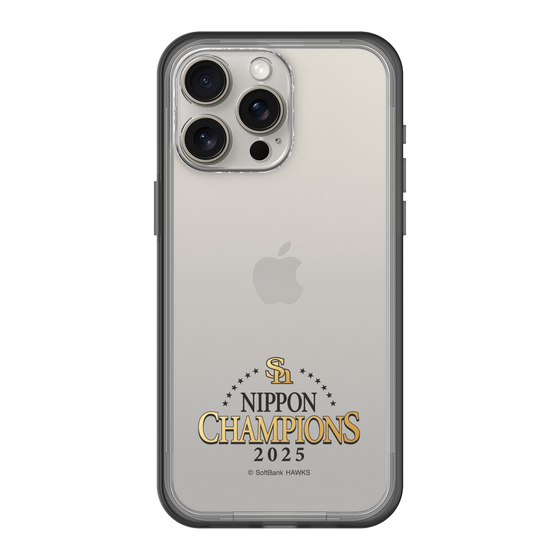 スリムプロテクションプレミアムケース［ 福岡ソフトバンクホークス - NIPPON CHAMPIONS 2025 ロゴ - クリア ］