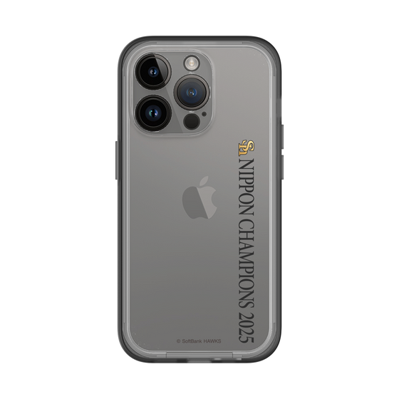 スリムプロテクションプレミアムケース［ 福岡ソフトバンクホークス - NIPPON CHAMPIONS 2025 ロゴ - 縦ロゴ ］