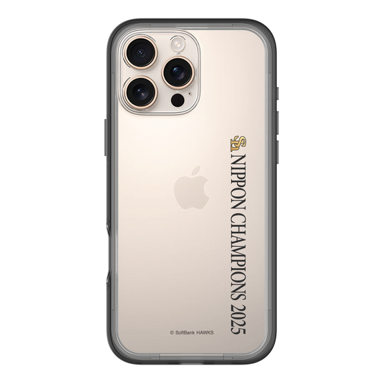 スリムプロテクションプレミアムケース［ 福岡ソフトバンクホークス - NIPPON CHAMPIONS 2025 ロゴ - 縦ロゴ ］