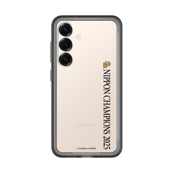 スリムプロテクションプレミアムケース［ 福岡ソフトバンクホークス - NIPPON CHAMPIONS 2025 ロゴ - 縦ロゴ ］