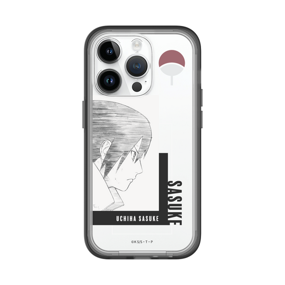 スリムプロテクションプレミアムケース［ NARUTO -ナルト- 疾風伝 - うちはサスケ - 線画 ］