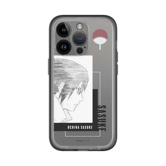スリムプロテクションプレミアムケース［ NARUTO -ナルト- 疾風伝 - うちはサスケ - 線画 ］