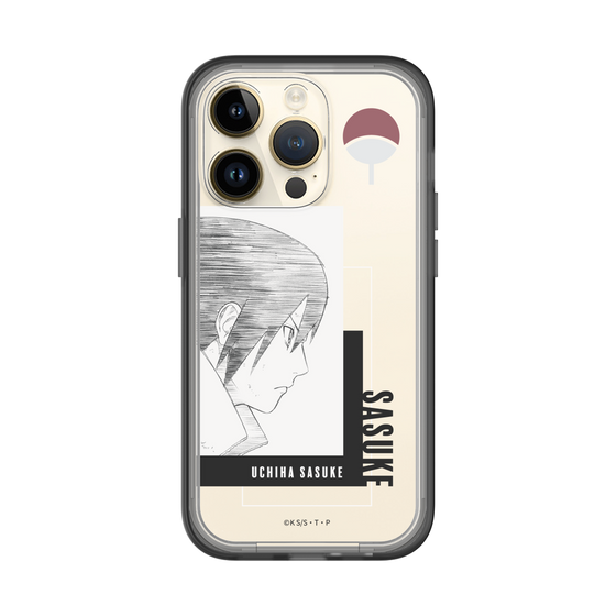 スリムプロテクションプレミアムケース［ NARUTO -ナルト- 疾風伝 - うちはサスケ - 線画 ］