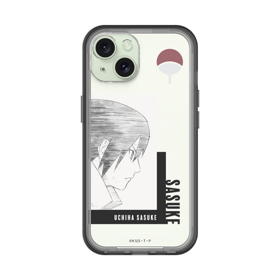 スリムプロテクションプレミアムケース［ NARUTO -ナルト- 疾風伝 - うちはサスケ - 線画 ］