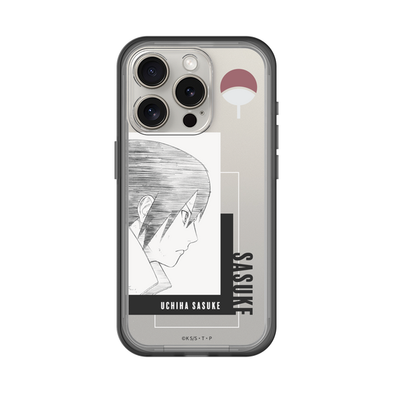 スリムプロテクションプレミアムケース［ NARUTO -ナルト- 疾風伝 - うちはサスケ - 線画 ］
