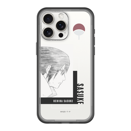 スリムプロテクションプレミアムケース［ NARUTO -ナルト- 疾風伝 - うちはサスケ - 線画 ］