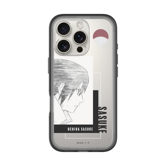 スリムプロテクションプレミアムケース［ NARUTO -ナルト- 疾風伝 - うちはサスケ - 線画 ］