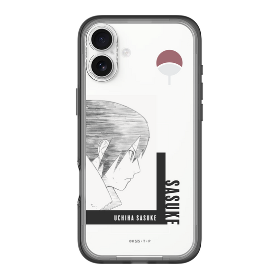 スリムプロテクションプレミアムケース［ NARUTO -ナルト- 疾風伝 - うちはサスケ - 線画 ］