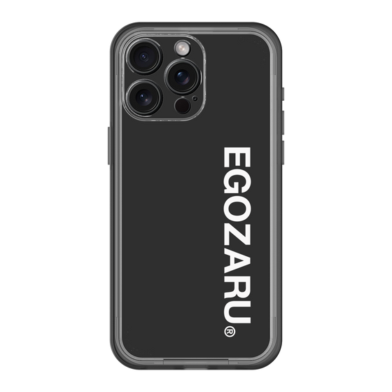 スリムプロテクションプレミアムケース［ EGOZARU - ベーシックロゴ バーティカル ］