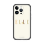 スリムプロテクションプレミアムケース［ ELLE×ポムポムプリン - ロゴ - ベージュ ］