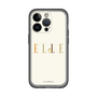 スリムプロテクションプレミアムケース［ ELLE×ポムポムプリン - ロゴ - ベージュ ］