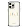 スリムプロテクションプレミアムケース［ ELLE×ポムポムプリン - ロゴ - ベージュ ］