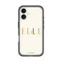 スリムプロテクションプレミアムケース［ ELLE×ポムポムプリン - ロゴ - ベージュ ］