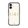 スリムプロテクションプレミアムケース［ ELLE×ポムポムプリン - ロゴ - ベージュ ］
