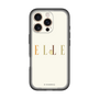 スリムプロテクションプレミアムケース［ ELLE×ポムポムプリン - ロゴ - ベージュ ］