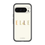 スリムプロテクションプレミアムケース［ ELLE×ポムポムプリン - ロゴ - ベージュ ］