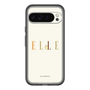 スリムプロテクションプレミアムケース［ ELLE×ポムポムプリン - ロゴ - ベージュ ］