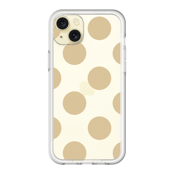 スリムプロテクションプレミアムケース［ シンプルドット - Beige ］