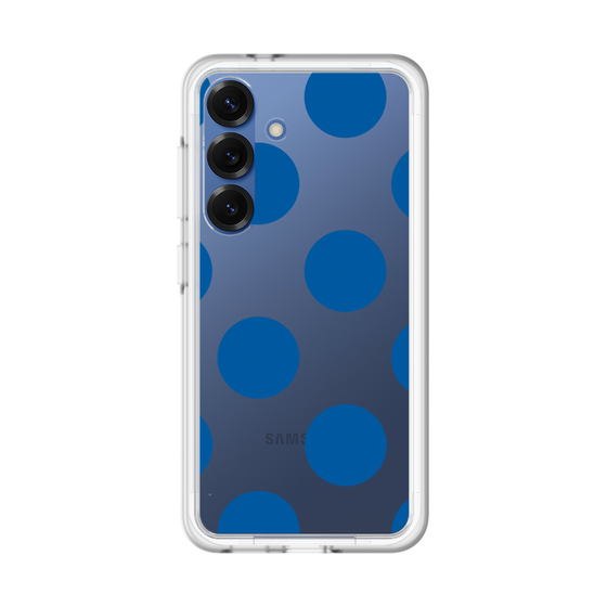 スリムプロテクションプレミアムケース［ シンプルドット - Blue ］