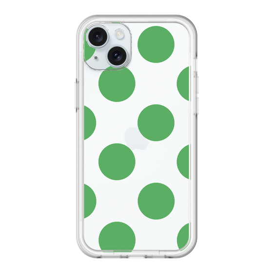スリムプロテクションプレミアムケース［ シンプルドット - Green ］