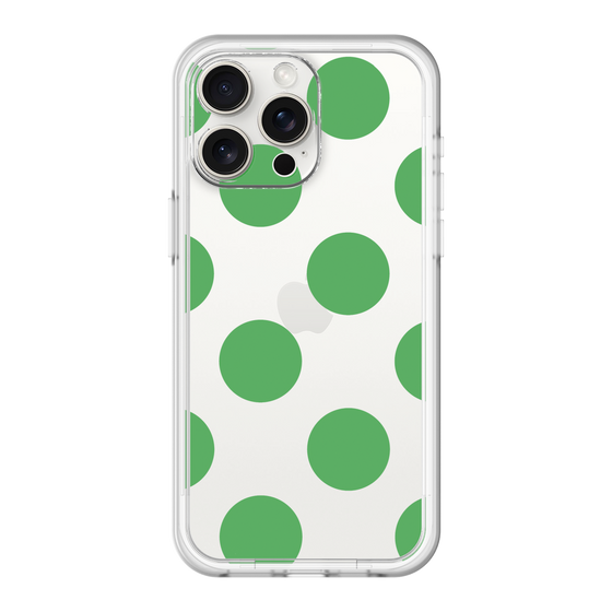 スリムプロテクションプレミアムケース［ シンプルドット - Green ］