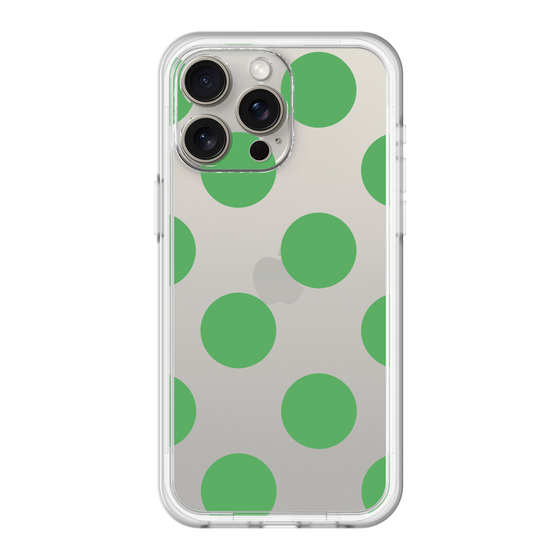 スリムプロテクションプレミアムケース［ シンプルドット - Green ］