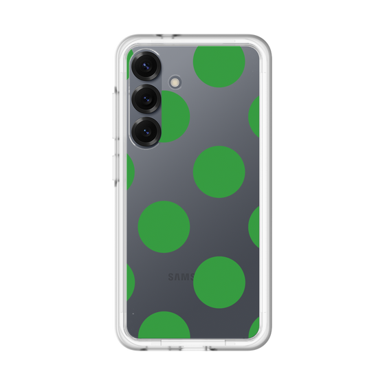 スリムプロテクションプレミアムケース［ シンプルドット - Green ］