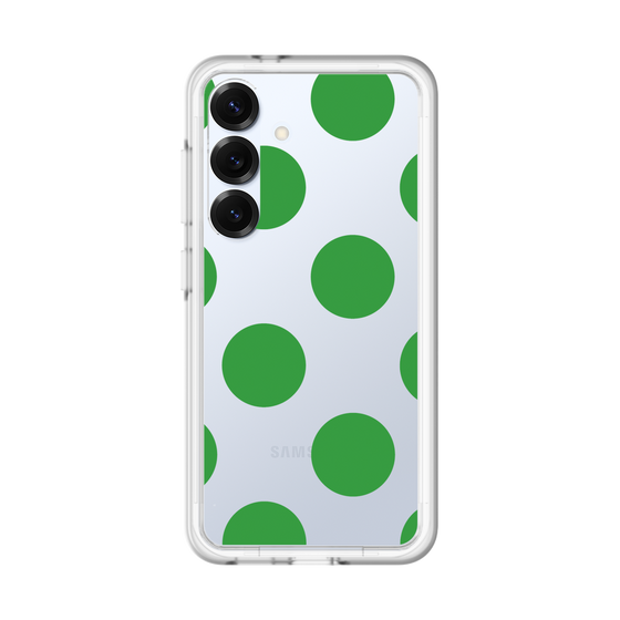 スリムプロテクションプレミアムケース［ シンプルドット - Green ］