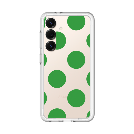 スリムプロテクションプレミアムケース［ シンプルドット - Green ］