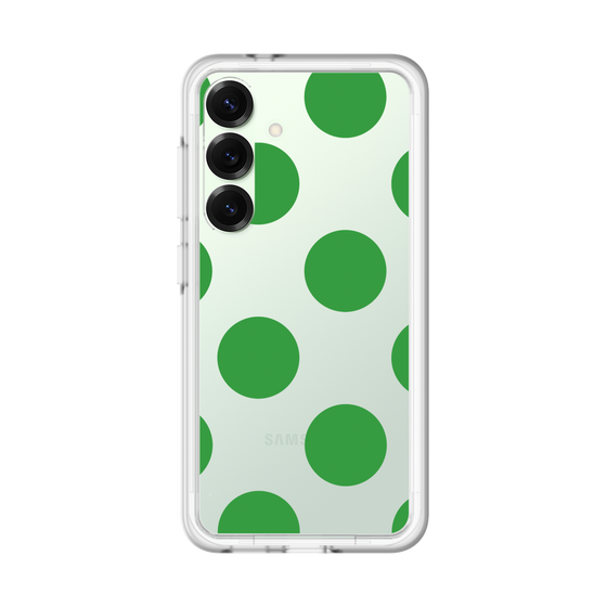 スリムプロテクションプレミアムケース［ シンプルドット - Green ］