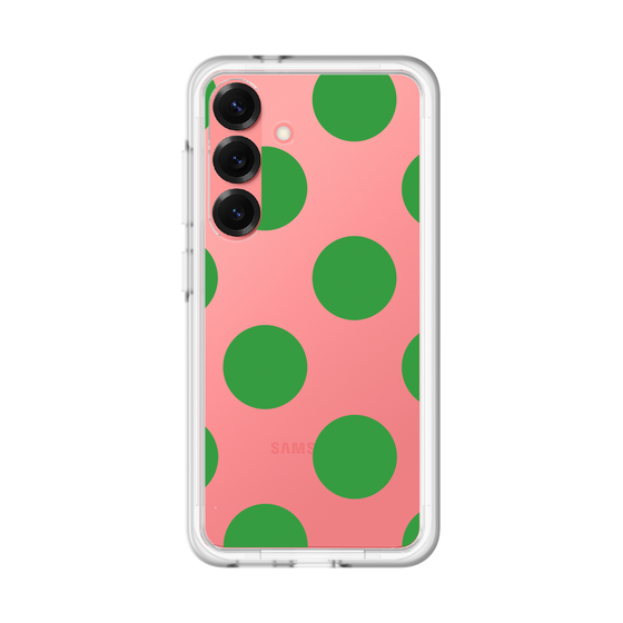 スリムプロテクションプレミアムケース［ シンプルドット - Green ］