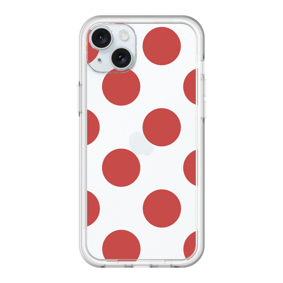 スリムプロテクションプレミアムケース［ シンプルドット - Red ］