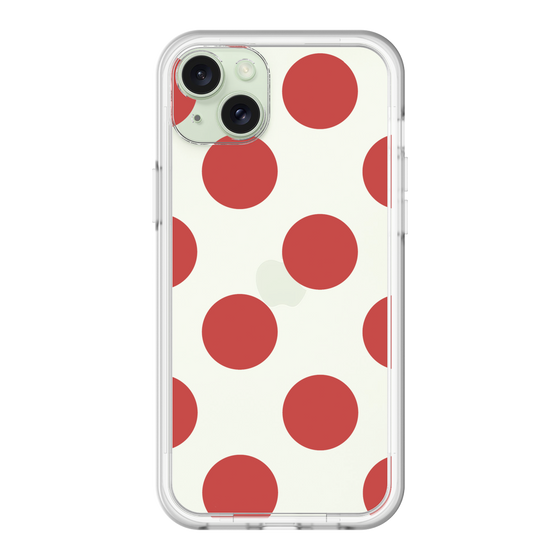 スリムプロテクションプレミアムケース［ シンプルドット - Red ］