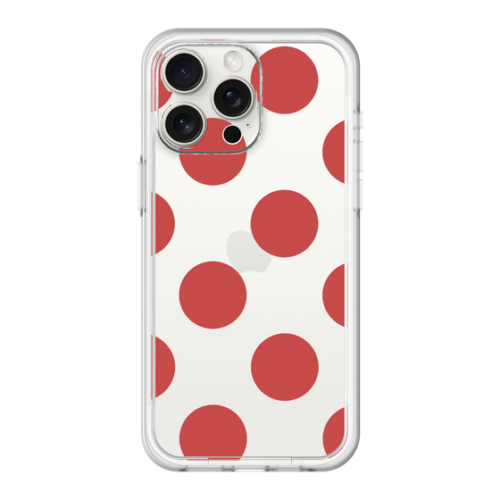 スリムプロテクションプレミアムケース［ シンプルドット - Red ］