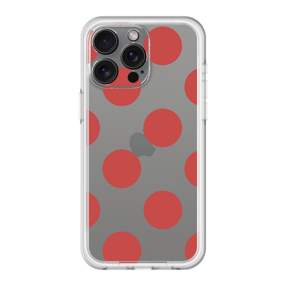 スリムプロテクションプレミアムケース［ シンプルドット - Red ］