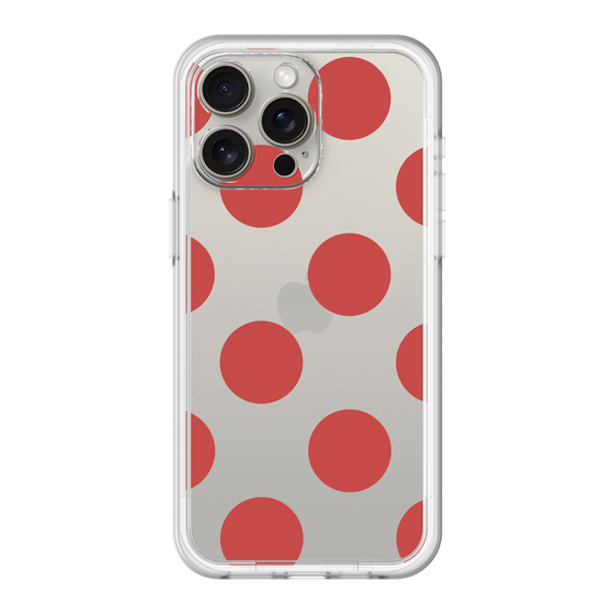 スリムプロテクションプレミアムケース［ シンプルドット - Red ］
