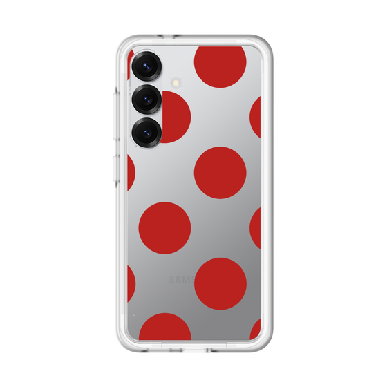 スリムプロテクションプレミアムケース［ シンプルドット - Red ］