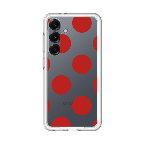 スリムプロテクションプレミアムケース［ シンプルドット - Red ］