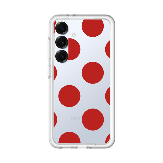 スリムプロテクションプレミアムケース［ シンプルドット - Red ］