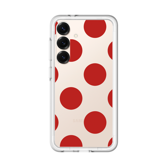 スリムプロテクションプレミアムケース［ シンプルドット - Red ］