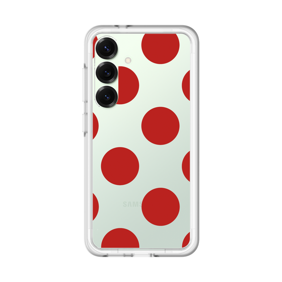 スリムプロテクションプレミアムケース［ シンプルドット - Red ］