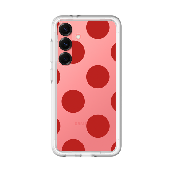 スリムプロテクションプレミアムケース［ シンプルドット - Red ］