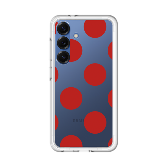 スリムプロテクションプレミアムケース［ シンプルドット - Red ］