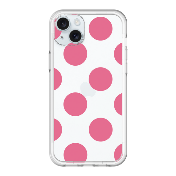 スリムプロテクションプレミアムケース［ シンプルドット - Pink ］