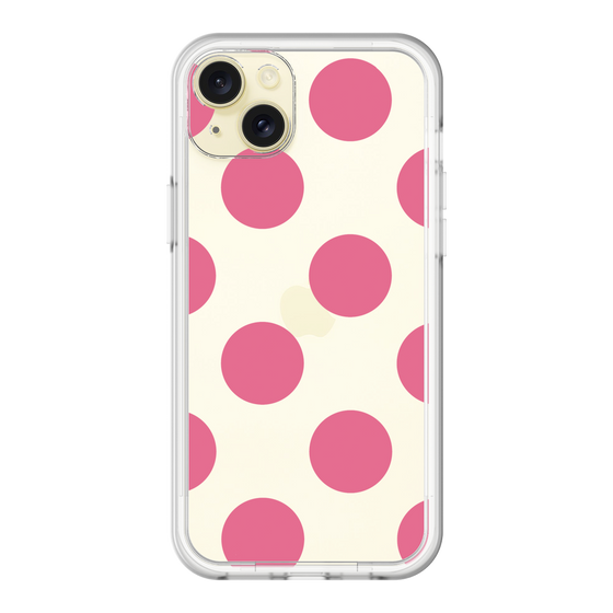 スリムプロテクションプレミアムケース［ シンプルドット - Pink ］