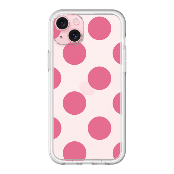 スリムプロテクションプレミアムケース［ シンプルドット - Pink ］