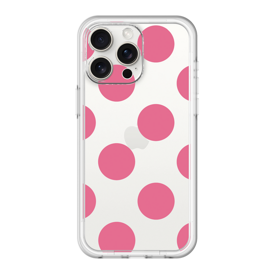 スリムプロテクションプレミアムケース［ シンプルドット - Pink ］