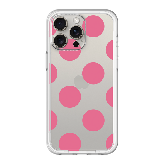 スリムプロテクションプレミアムケース［ シンプルドット - Pink ］