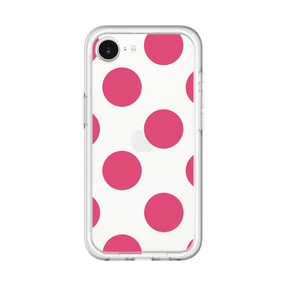 スリムプロテクションプレミアムケース［ シンプルドット - Pink ］