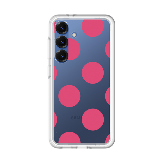スリムプロテクションプレミアムケース［ シンプルドット - Pink ］